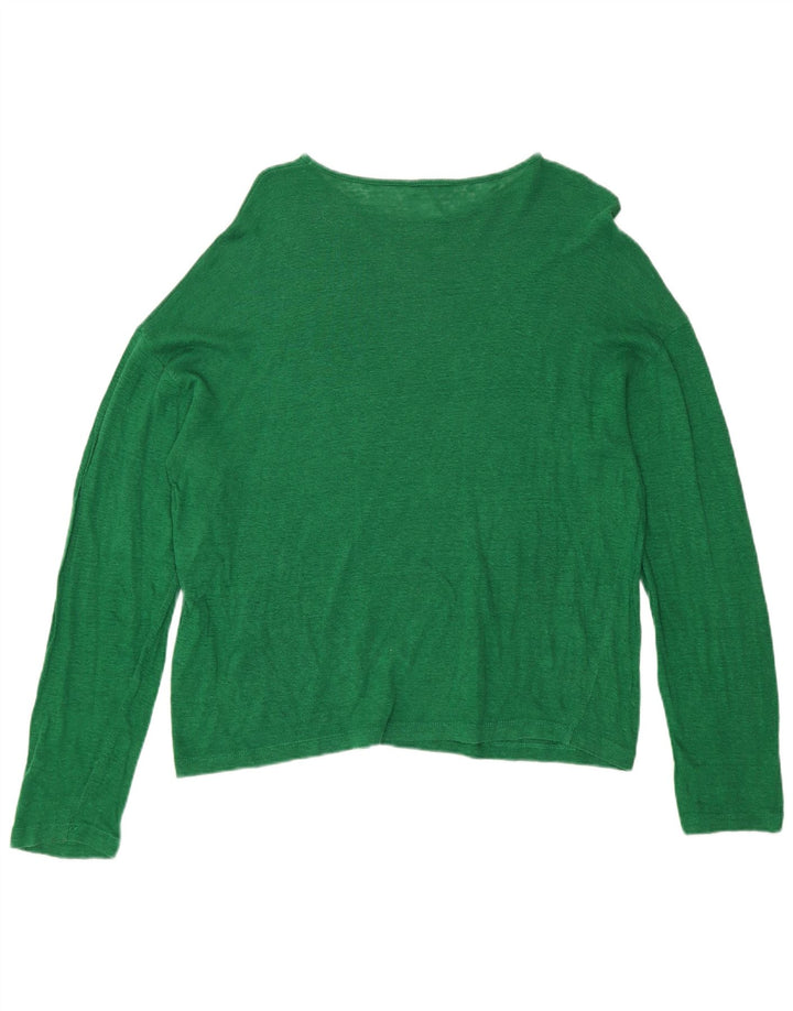 Jigsaw Womens Oversized Top Long Sleeve UK 10 Small Green