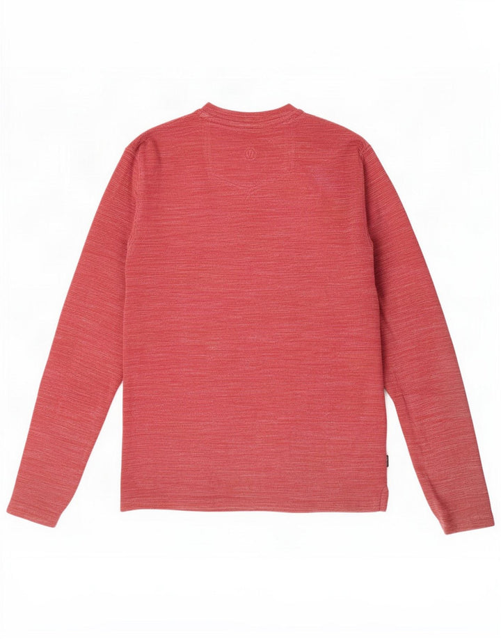 Fat Face Mens Top Long Sleeve Medium Red Flecked Cotton