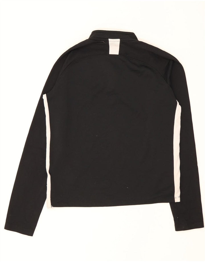 Nike Boys Dri Fit Zip Neck Tracksuit Top Jacket 10-11 Years Medium Black