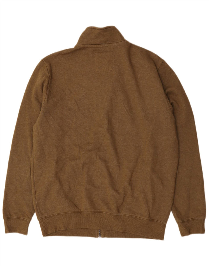 Crew Clothing Mens Tracksuit Top Jacket Large Brown Cotton