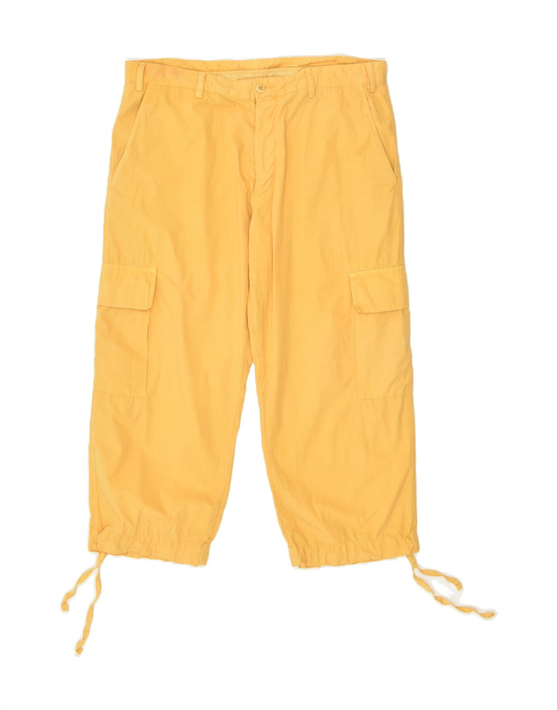 MABITEX Mens Capri Cargo Trousers IT 50 Large W34 L23 Yellow Cotton | Vintage Mabitex | Thrift | Second-Hand Mabitex | Used Clothing | Messina Hembry 