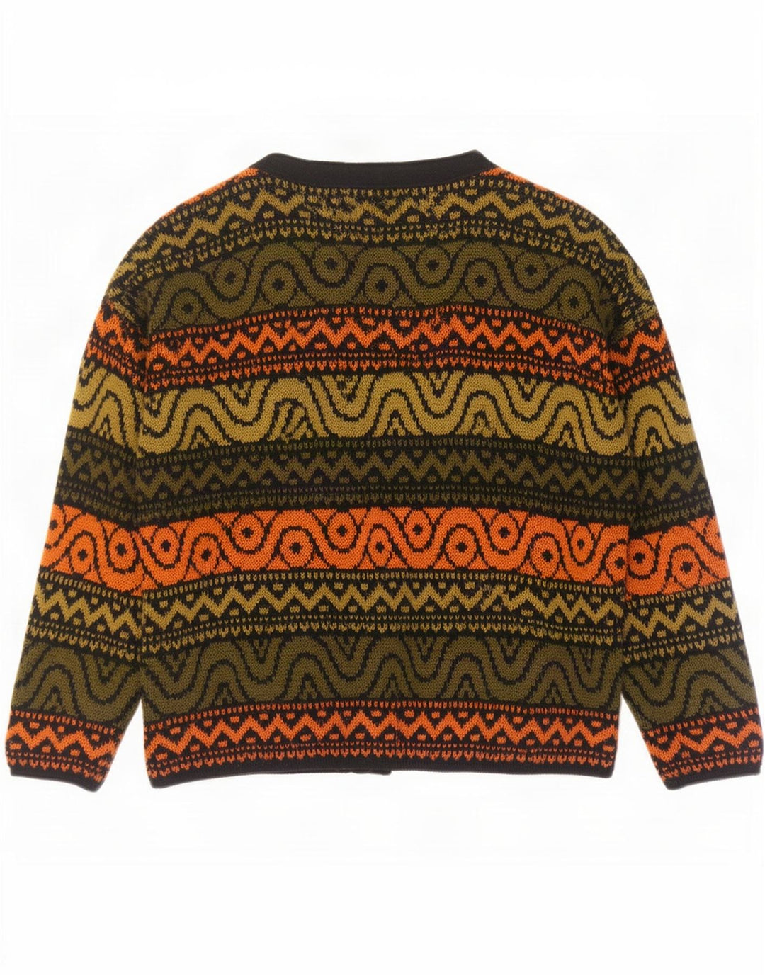 Vintage Womens Oversized Cardigan Sweater UK 18 XL Multicoloured Geometric