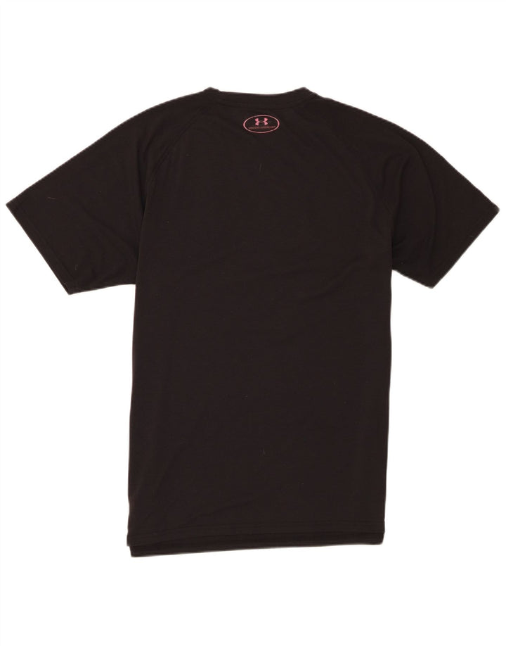 Under Armour Mens Heat Gear Graphic T-Shirt Top Medium Black Polyester