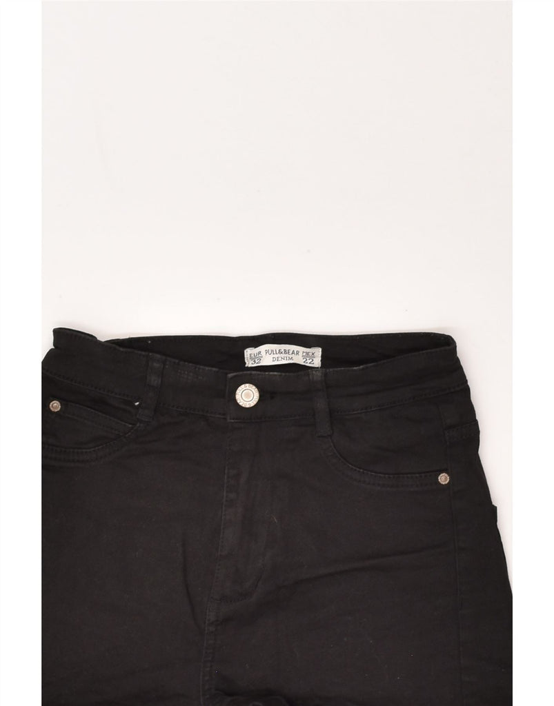 PULL & BEAR Womens Denim Shorts W22 2XS Black Cotton | Vintage Pull & Bear | Thrift | Second-Hand Pull & Bear | Used Clothing | Messina Hembry 