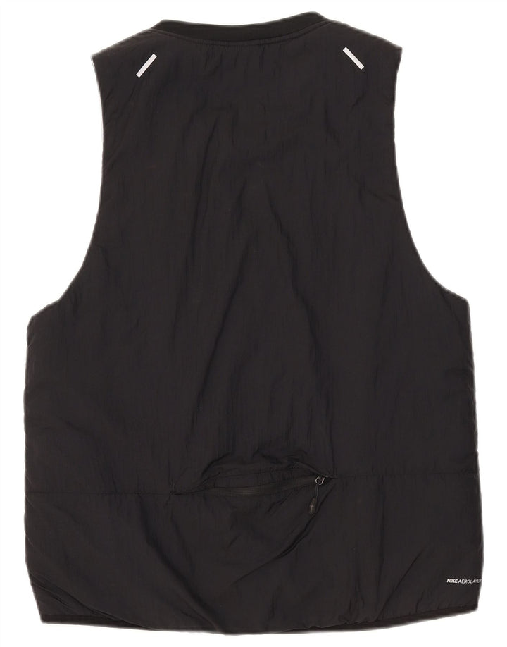 Nike Womens Padded Gilet UK 14 Medium Black Nylon