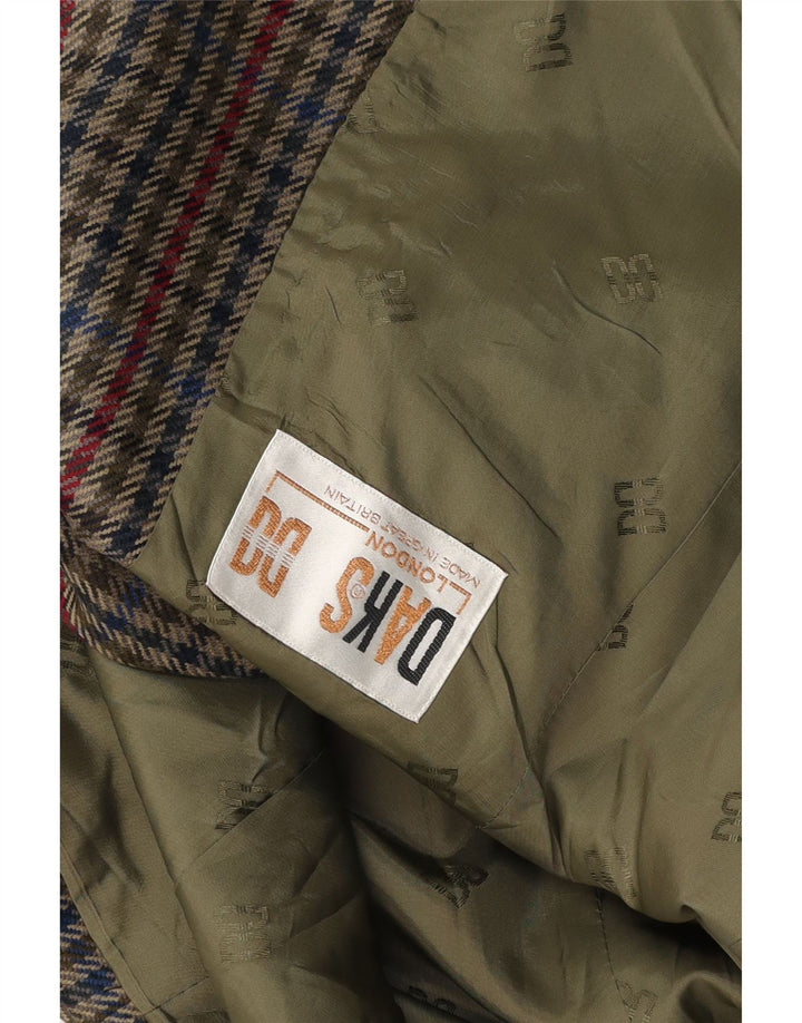 DAKS Womens 3 Button Blazer Jacket UK 14 Medium Multicoloured Check