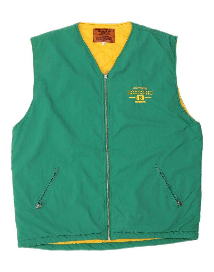 Southern Mens Gilet UK 44 2XL Green Nylon