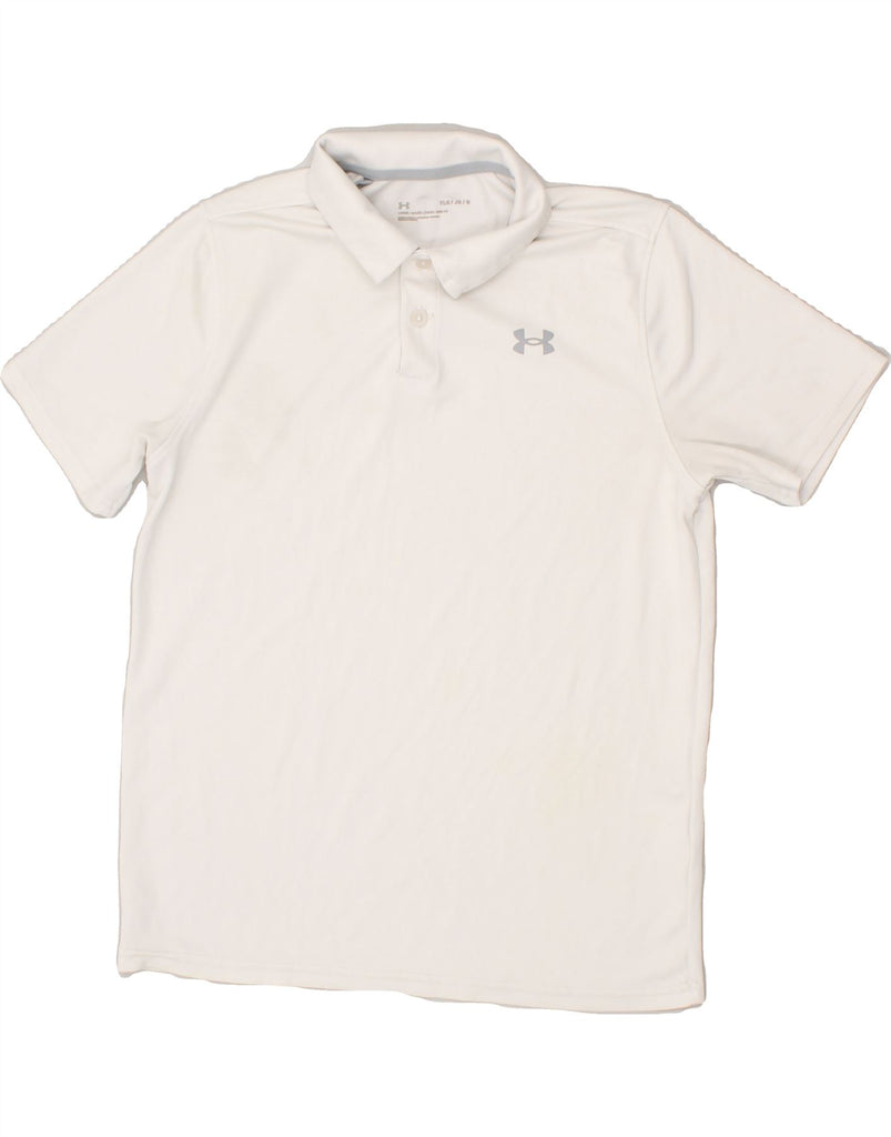 UNDER ARMOUR Boys Polo Shirt 11-12 Years Large  White Polyester Vintage Under Armour and Second-Hand Under Armour from Messina Hembry 