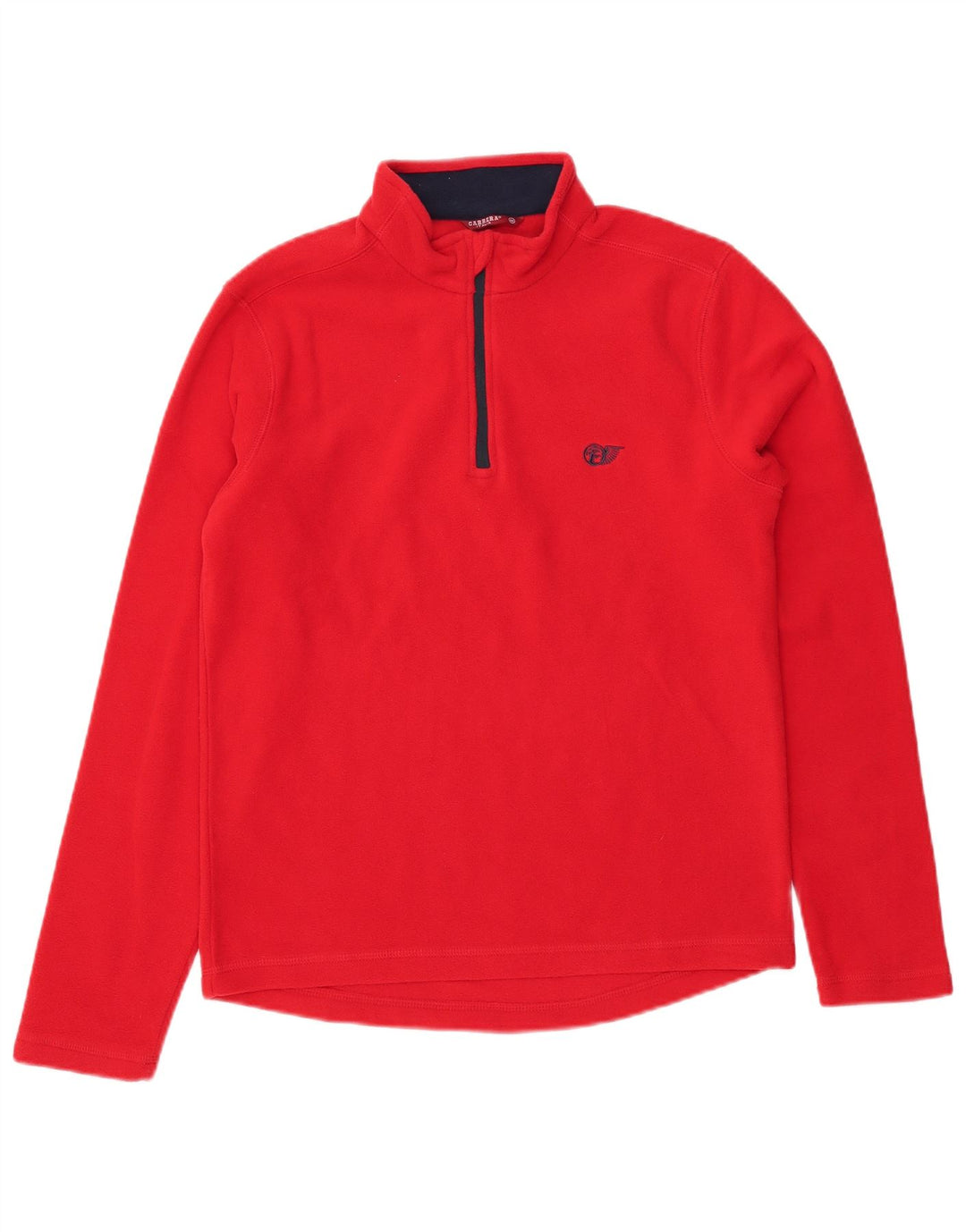 Carrera Mens Zip Neck Fleece Jumper Medium Red Polyester