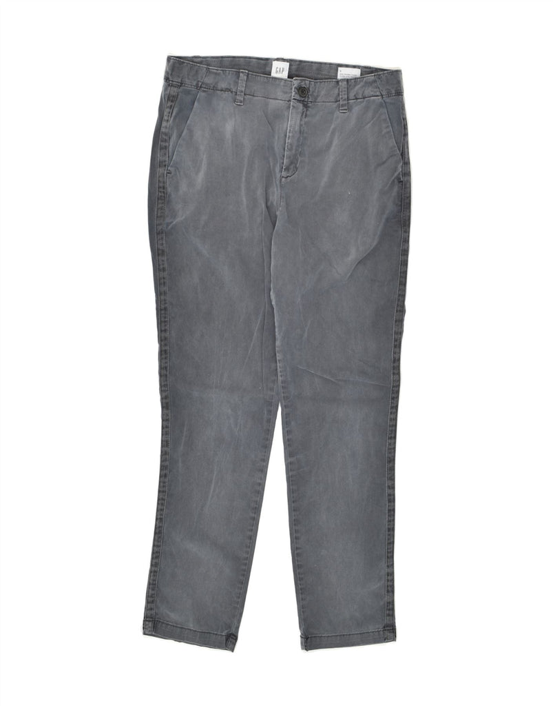GAP Womens Girlfriend Slim Chino Trousers US 8 Medium W30 L28 Grey Cotton | Vintage Gap | Thrift | Second-Hand Gap | Used Clothing | Messina Hembry 