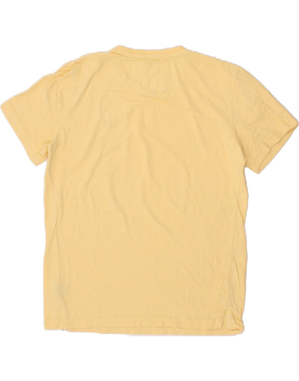 CREW CLOTHING Mens T-Shirt Top Small Yellow Cotton