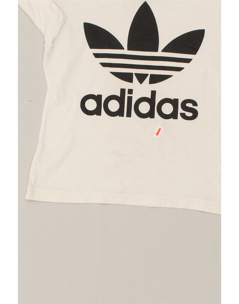 ADIDAS Boys Graphic T-Shirt Top 5-6 Years White Cotton | Vintage Adidas | Thrift | Second-Hand Adidas | Used Clothing | Messina Hembry 