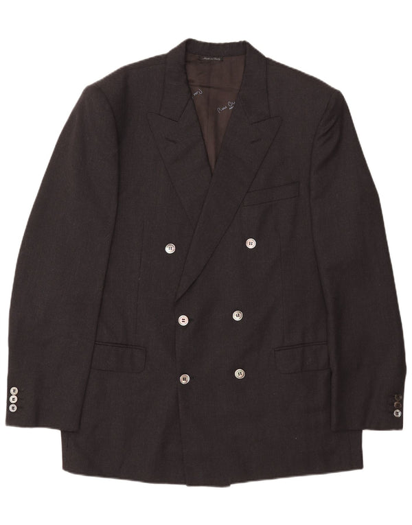 Pierre Cardin Mens Double Breasted Blazer Jacket UK 40 Large Grey