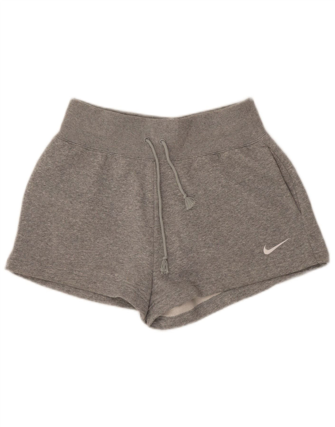 NIKE Womens Sport Shorts UK 10 Small  Grey Cotton