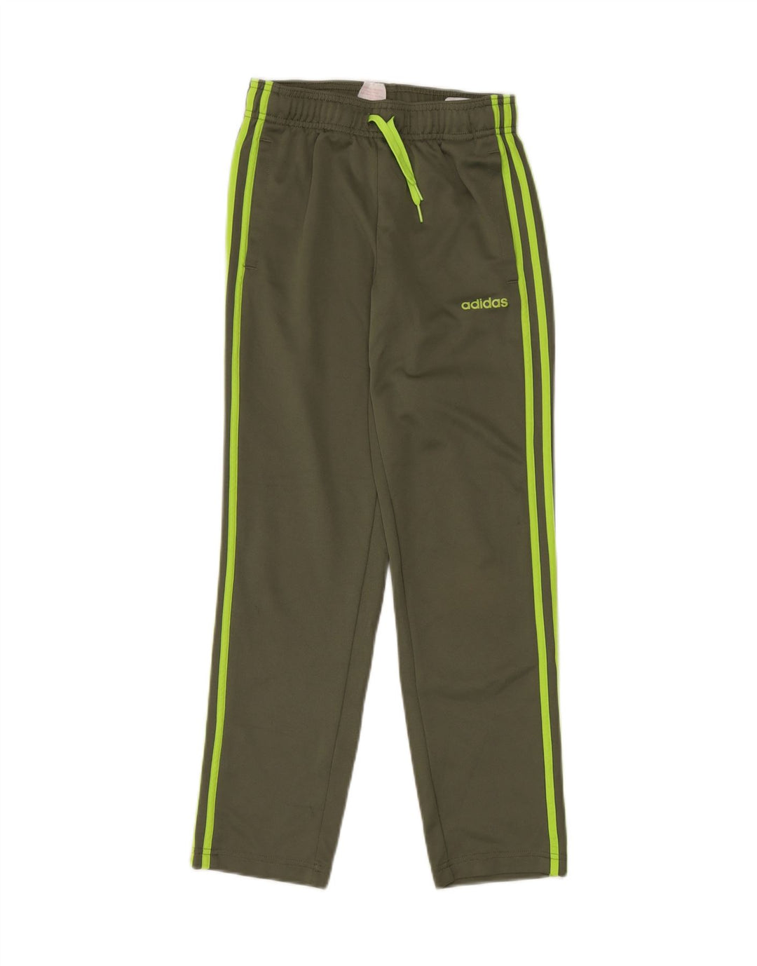 ADIDAS Boys Climalite Tracksuit Trousers 11-12 Years  Khaki Polyester