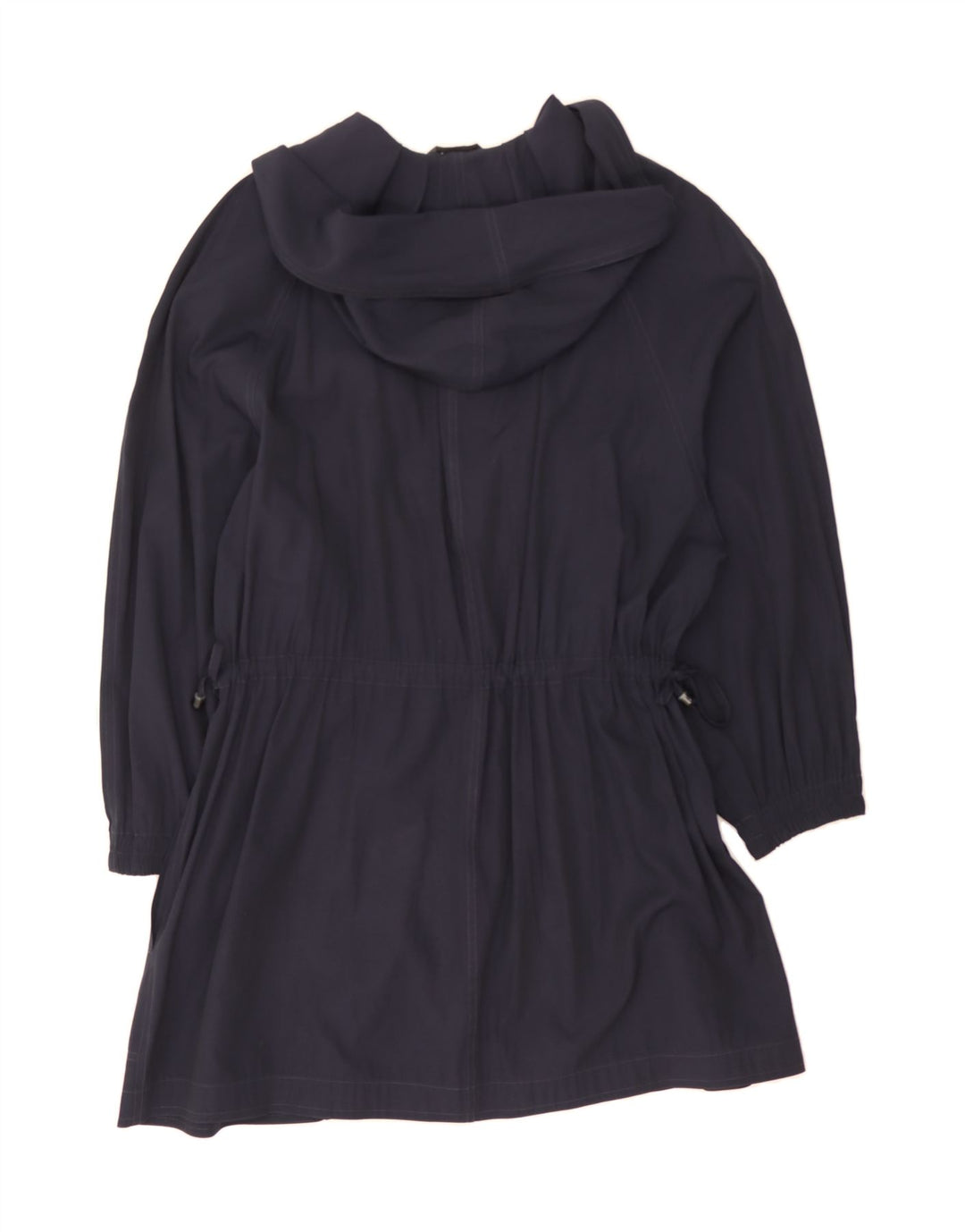 PENNY BLACK Womens Hooded Overcoat UK 14 Medium Navy Blue Vintage Penny Black and Second-Hand Penny Black from Messina Hembry 