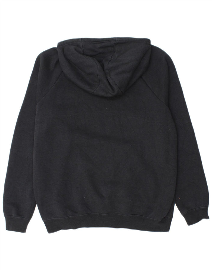 NIKE Mens Graphic Hoodie Jumper Medium Black Cotton
