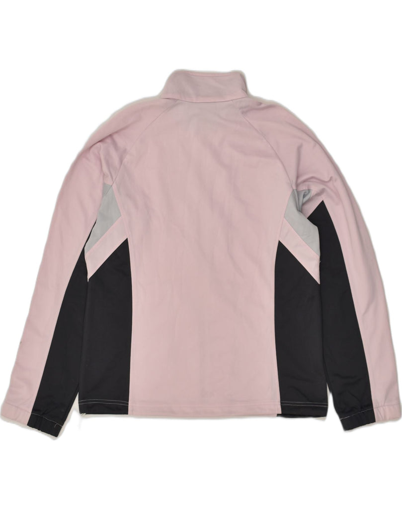 DIADORA Womens Loose Fit Tracksuit Top Jacket UK 10 Small Pink Colourblock | Vintage Diadora | Thrift | Second-Hand Diadora | Used Clothing | Messina Hembry 