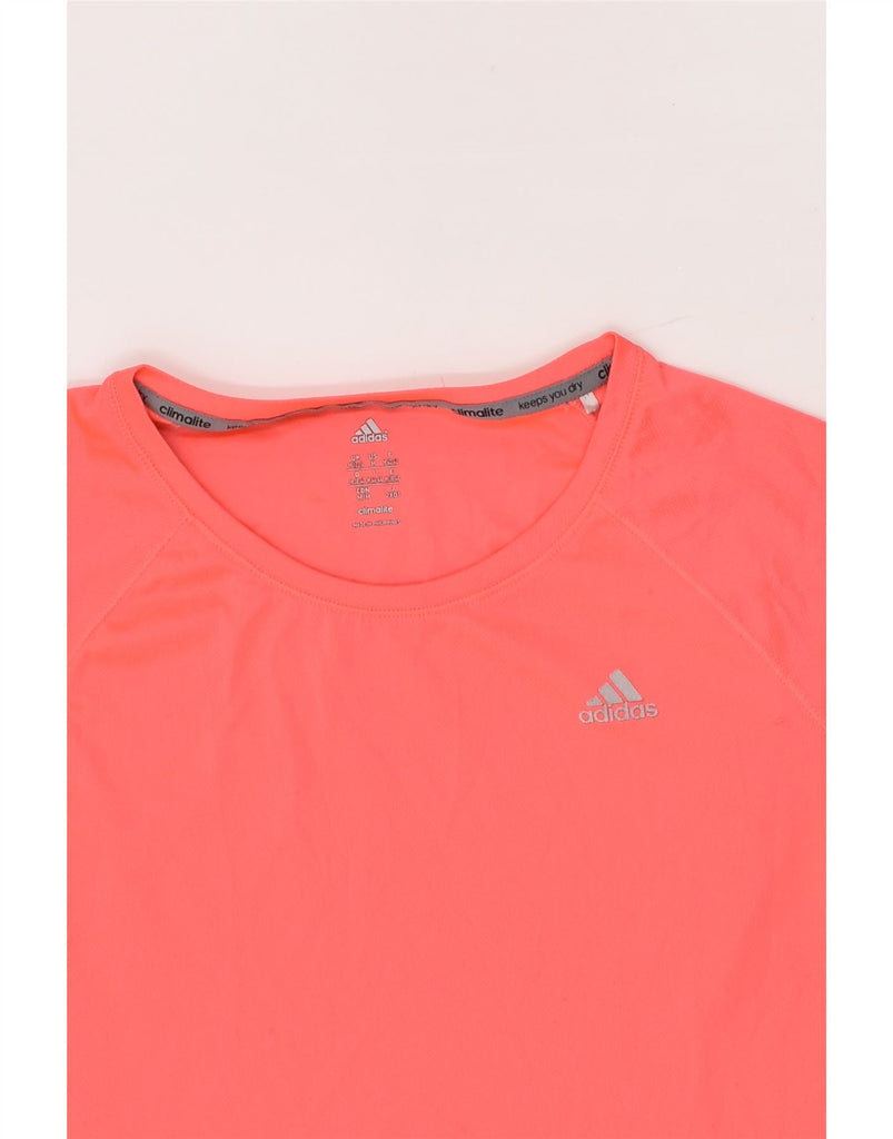ADIDAS Womens Climalite T-Shirt Top UK 12/14 Medium Red | Vintage Adidas | Thrift | Second-Hand Adidas | Used Clothing | Messina Hembry 
