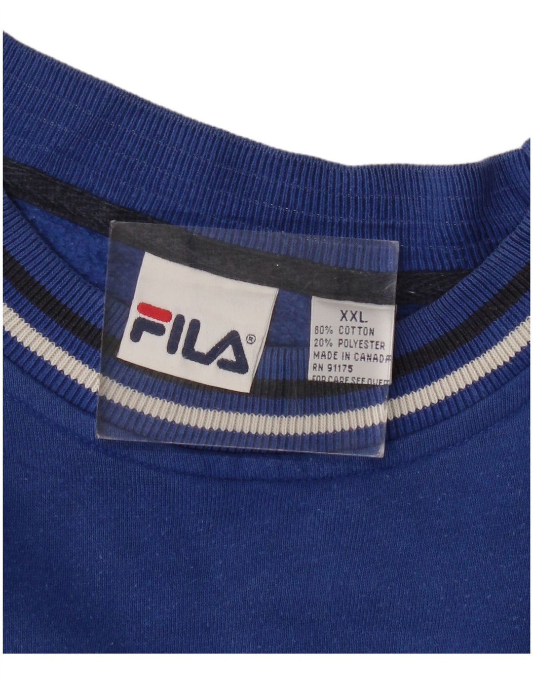 FILA Mens Graphic Sweatshirt Jumper 2XL Blue Cotton