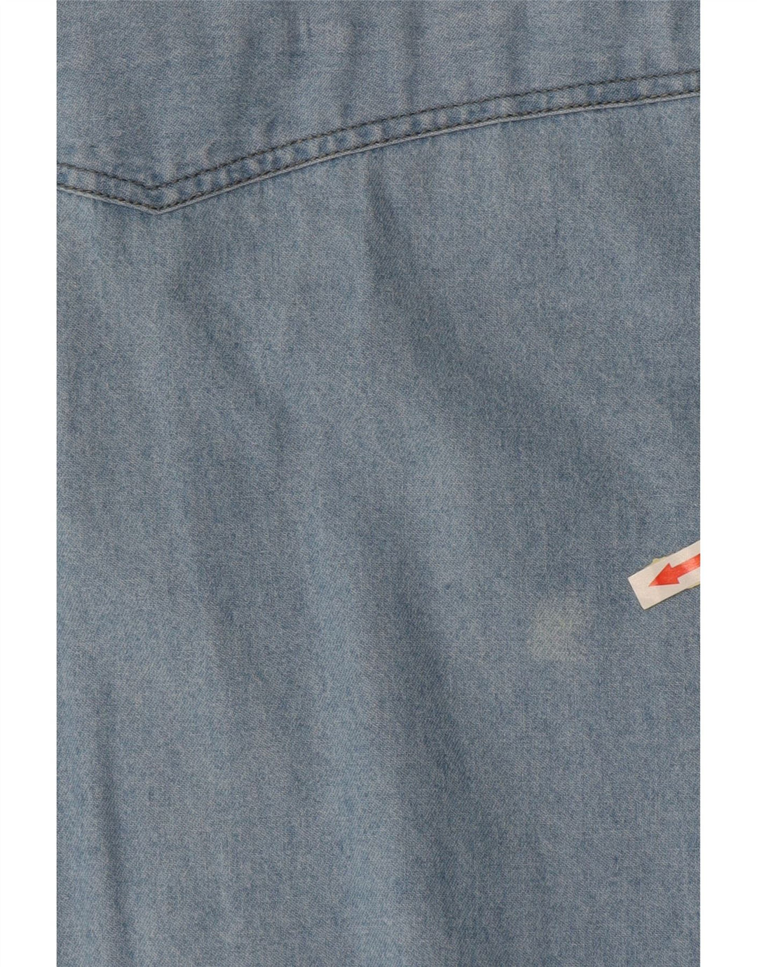 ARIZONA Mens Short Sleeve Denim Shirt Large Blue