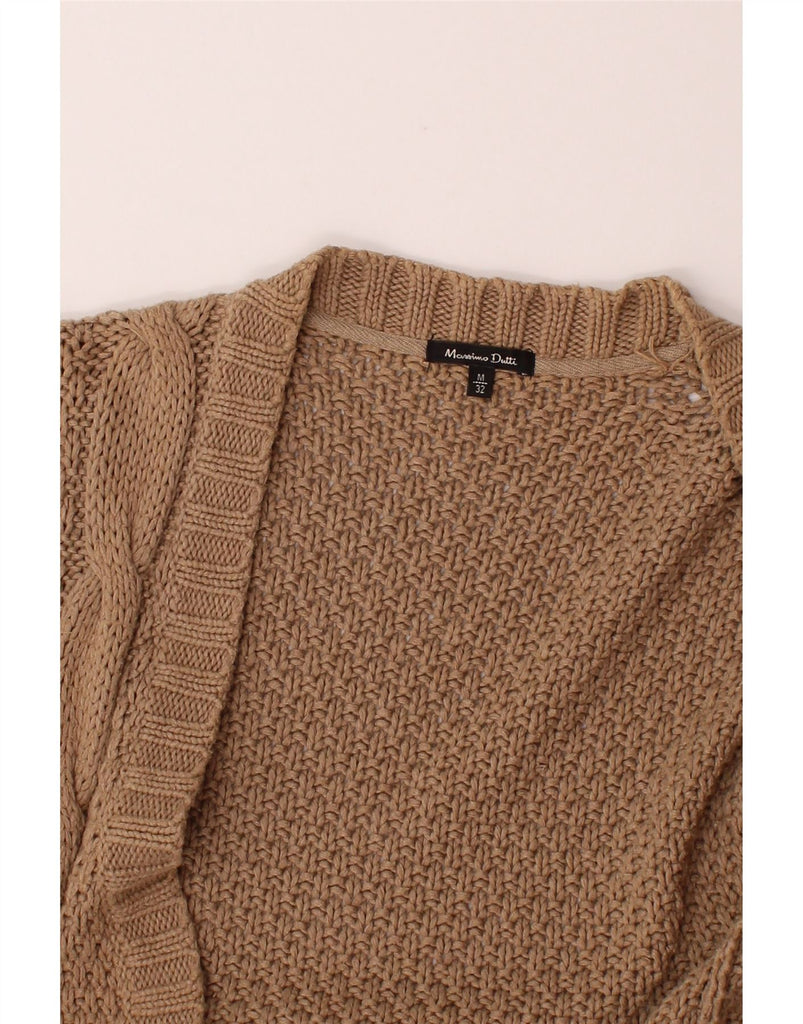 MASSIMO DUTTI Womens Longline Open Cardigan Sweater UK 12 Medium Brown Vintage Massimo Dutti and Second-Hand Massimo Dutti from Messina Hembry 