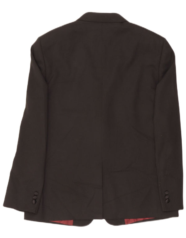 Marks & Spencer Mens 2 Button Blazer Jacket UK 42 Large Black Polyester
