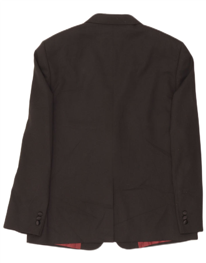 Marks & Spencer Mens 2 Button Blazer Jacket UK 42 Large Black Polyester