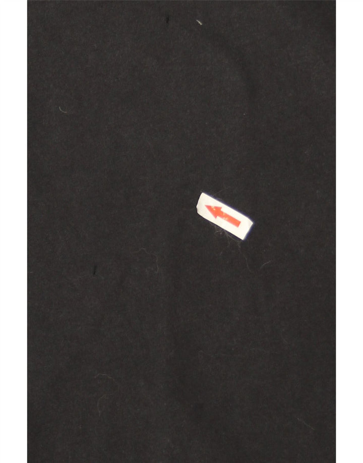 Nike Mens Swoosh Graphic T-Shirt Top Medium Black Cotton