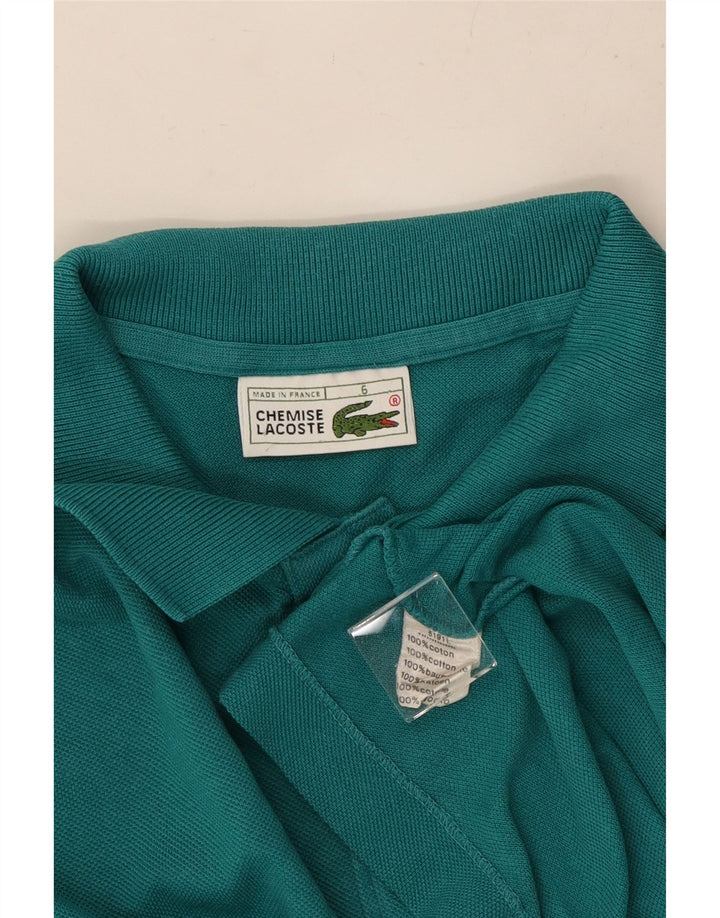 LACOSTE Mens Polo Shirt Size 6 XL Turquoise Cotton