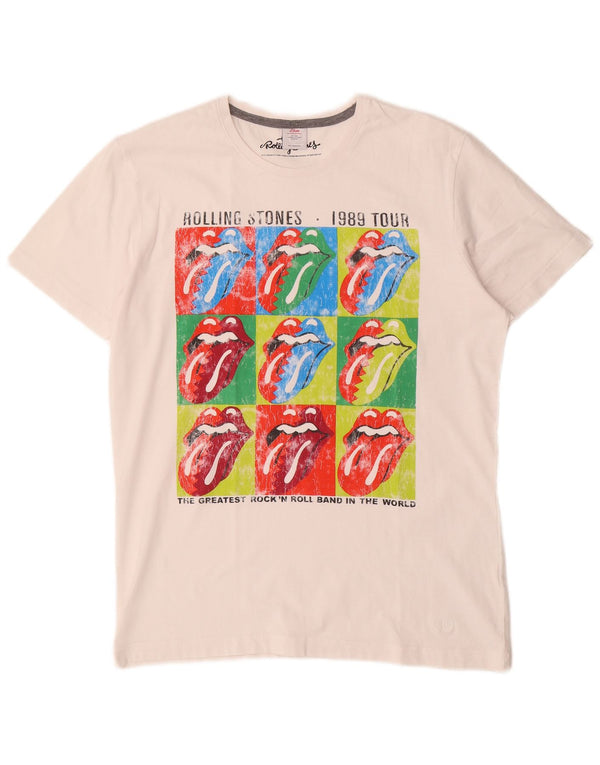 S.Oliver Mens Rolling Stones Graphic T-Shirt Top Large White