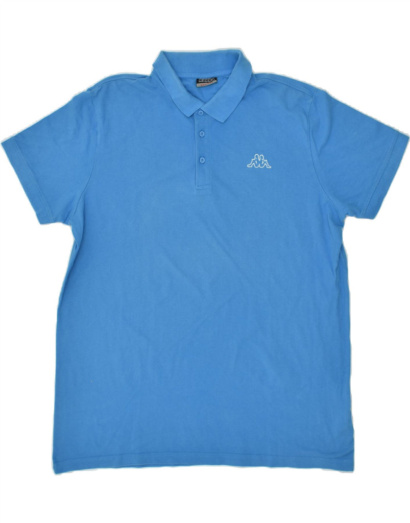 KAPPA Mens Polo Shirt 2XL Blue Cotton | Vintage Kappa | Thrift | Second-Hand Kappa | Used Clothing | Messina Hembry 