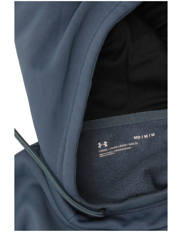 UNDER ARMOUR Mens Graphic Hoodie Jumper Medium Blue Polyester