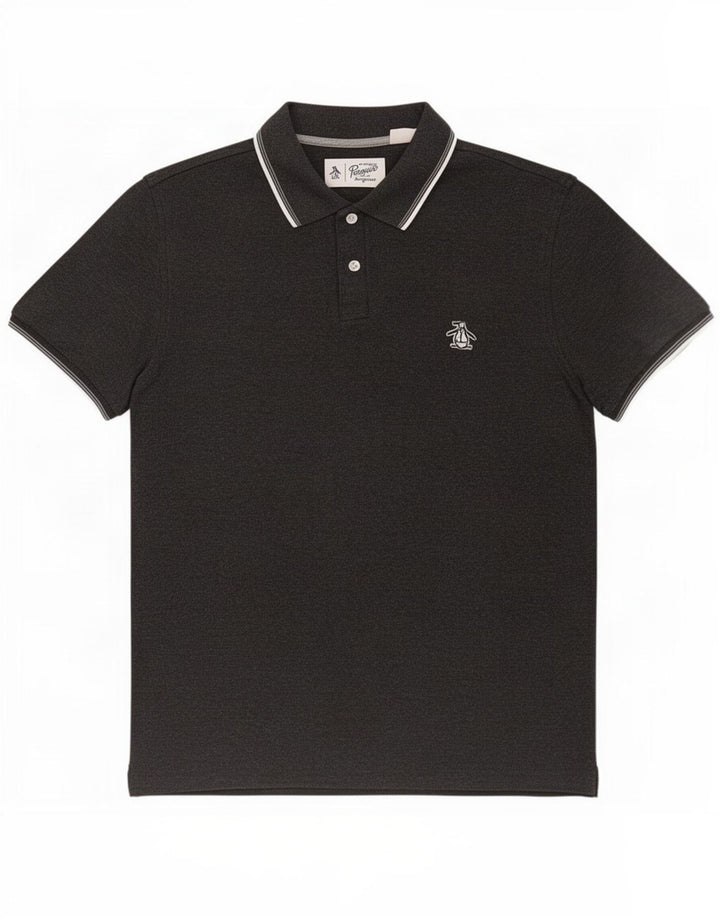 Penguin Mens Polo Shirt Medium Grey Cotton
