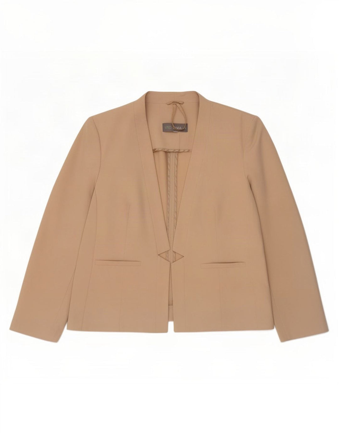 Marks & Spencer Womens Open Blazer Jacket UK 20 2XL Beige Polyester