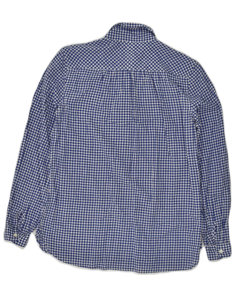 J. CREW Womens Pullover Shirt US 0 XS Blue Gingham Cotton | Vintage J. Crew | Thrift | Second-Hand J. Crew | Used Clothing | Messina Hembry 