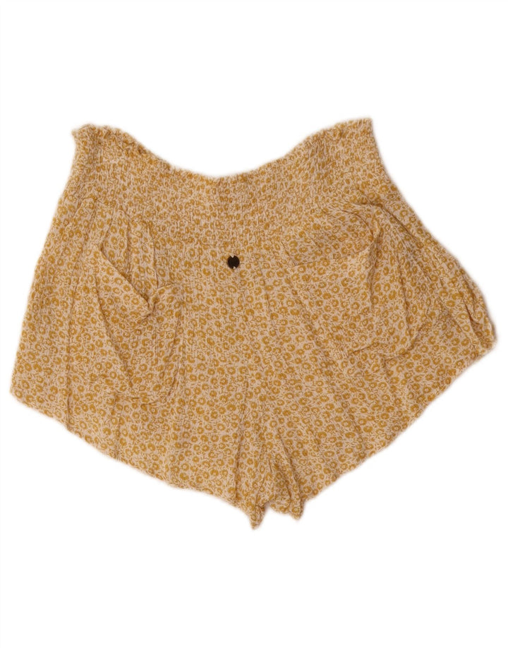 Billabong Womens Pegged Hot Pants Large W32 Yellow Floral
