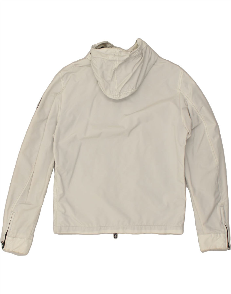 REFRIGIWEAR Mens Hooded Bomber Jacket UK 36 Small Off White | Vintage Refrigiwear | Thrift | Second-Hand Refrigiwear | Used Clothing | Messina Hembry 