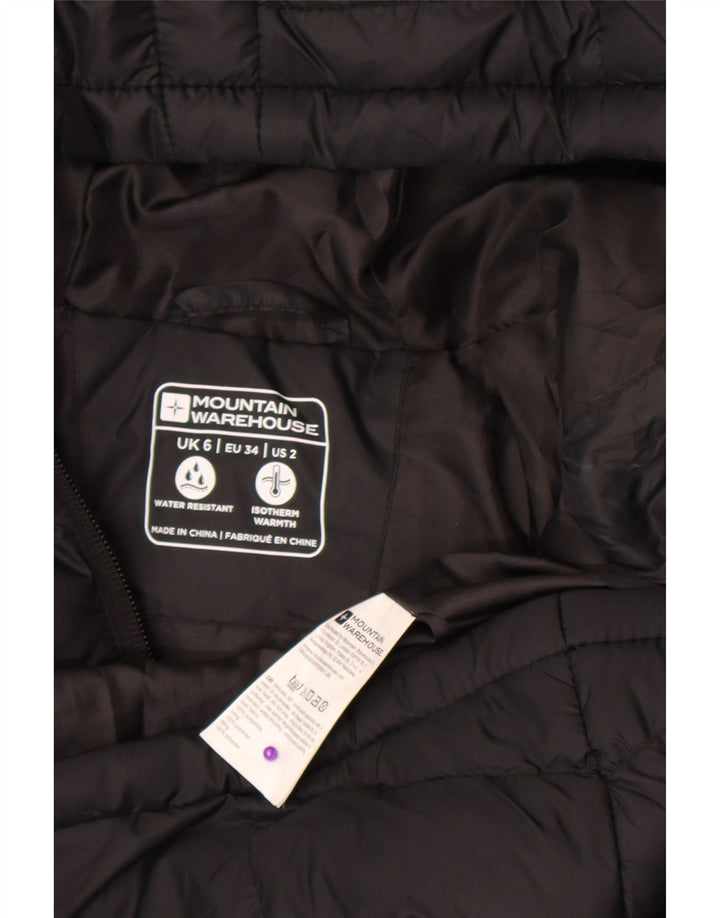 Mountain Warehouse Womens Hooded Padded Jacket UK 6 XS Black Polyester