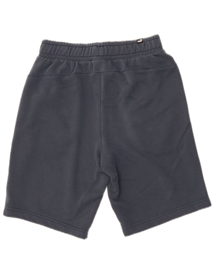 Puma Mens Sport Shorts Small Navy Blue Cotton