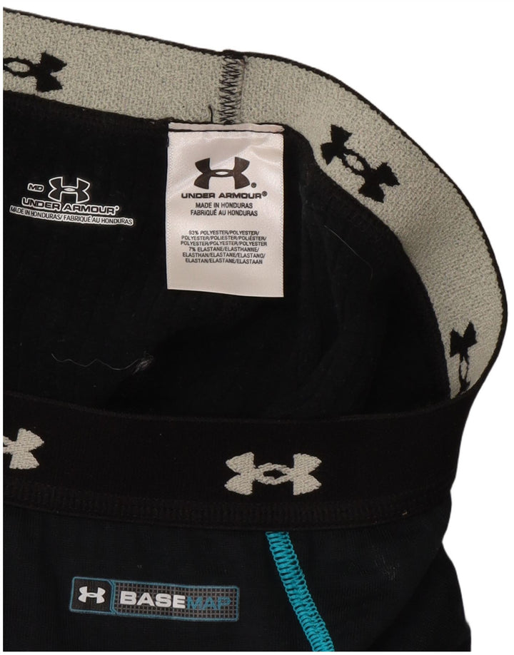 Under Armour Womens Graphic Leggings UK 12 Medium Navy Blue Colourblock