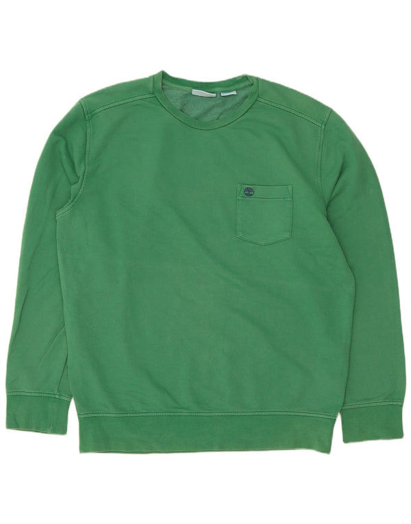 Timberland Mens Sweatshirt Jumper Large Green Cotton