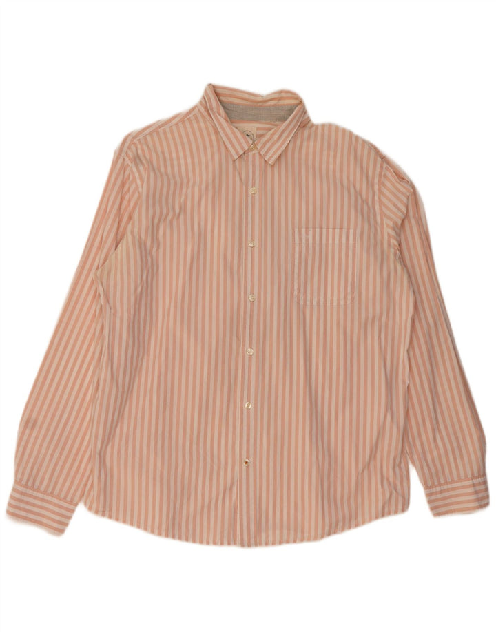 Dockers Mens Slim Fit Shirt XL Pink Striped