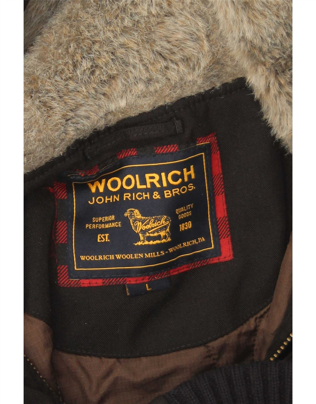 Woolrich Mens Hooded Padded Bomber Jacket UK 40 Large Black Polyamide