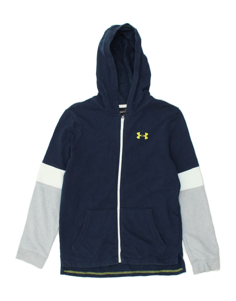 UNDER ARMOUR Boys Zip Hoodie Sweater 11-12 Years Large Navy Blue | Vintage Under Armour | Thrift | Second-Hand Under Armour | Used Clothing | Messina Hembry 