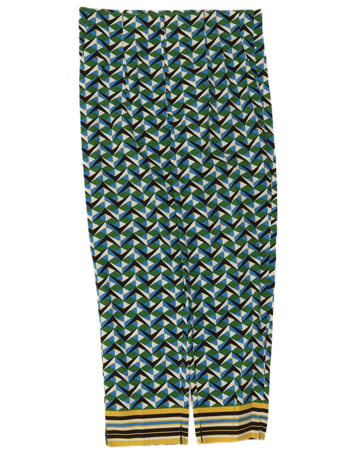 Zara Womens High Waist Cropped Trousers EU 40 Medium W30 L25 Multicoloured