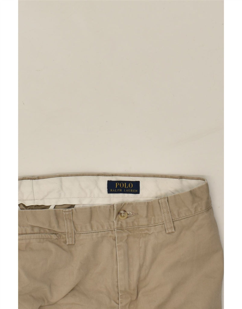 POLO RALPH LAUREN Womens Tapered Chino Trousers W34 L30 Beige Cotton | Vintage Polo Ralph Lauren | Thrift | Second-Hand Polo Ralph Lauren | Used Clothing | Messina Hembry 