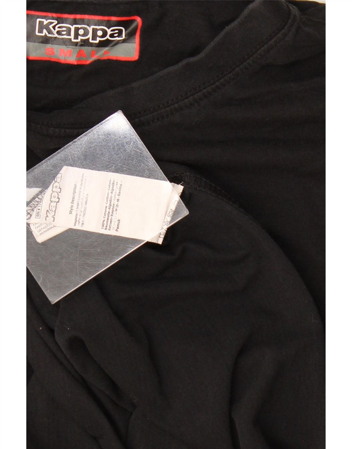 Kappa Mens Graphic T-Shirt Top Small Black Cotton