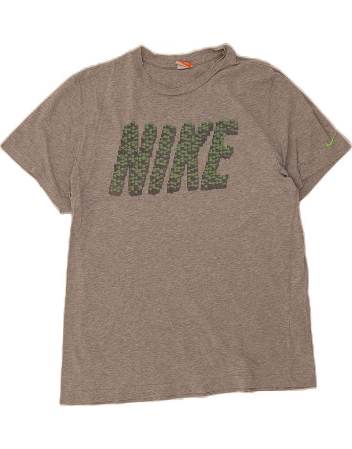 NIKE Mens Graphic T-Shirt Top Large Grey Cotton Vintage Nike and Second-Hand Nike from Messina Hembry 