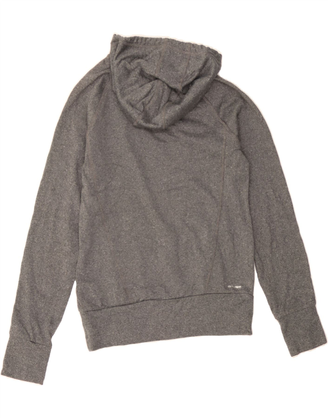 ADIDAS Womens Graphic Hoodie Jumper UK 10 Small Grey Polyester Vintage Adidas and Second-Hand Adidas from Messina Hembry 